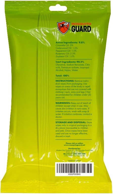 Mosquito Guard Mosquito Repellent Wipes Travel
