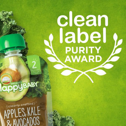 Happy Baby Organics Stage 2 Baby Food Pouches Apple Pumpkin Carrot 4oz (Exp. 09/15/2026