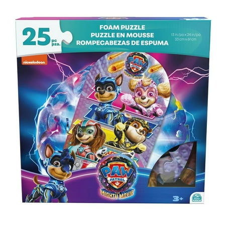Paw Patrol The Mighty Movie Chase, Skye, Liberty, Marshall & Rubble 25 Piece Foam Puzzle - 24 x 13 Inches