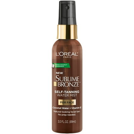 L'Oreal Paris Sublime Bronze Self-Tanning Facial Water Mist, Vitamin E, 3 fl oz