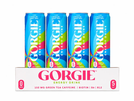GORGIE Sparkling Candy Twist Energy Drink, 12-Pack, (BB 3/3/27)