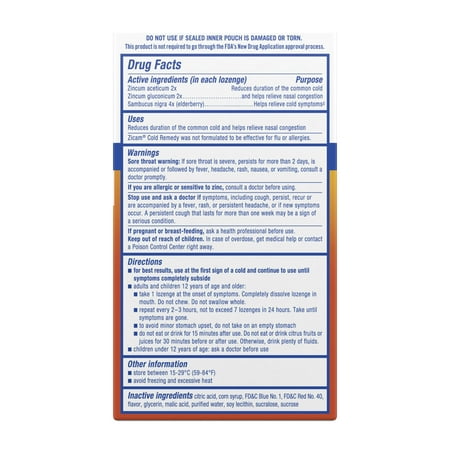 Zicam Cold Remedy Zinc Lozenges, Elderberry Flavor, Homeopathic, Soothes Sore Throat and Coughs, Cold Shortening Medicine, Shortens Cold Duration, 25 Count *Exp 2026/10*