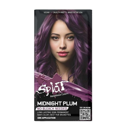 Splat Semi-Permanent Hair Color - Midnight Plum - 6.75 oz