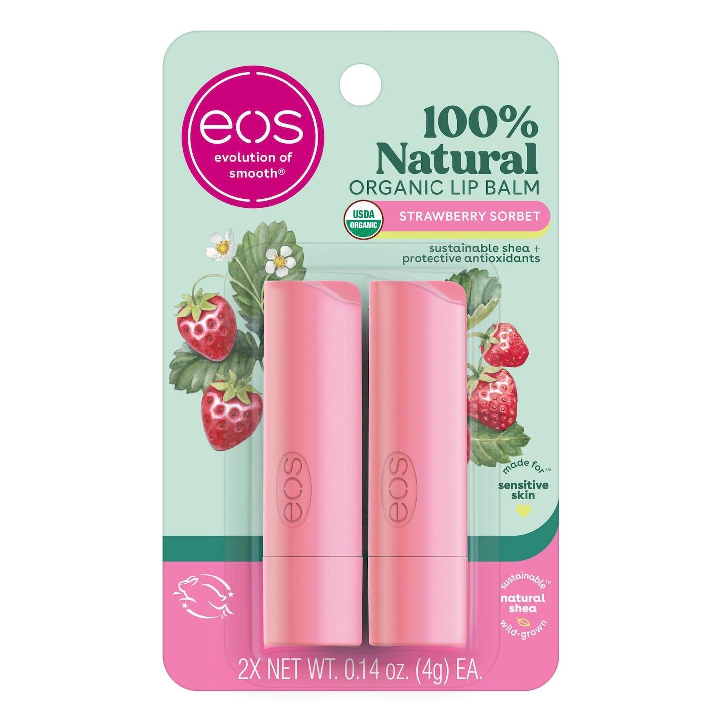 Eos Strawberry Sorbet 2-Pack Lip Balm