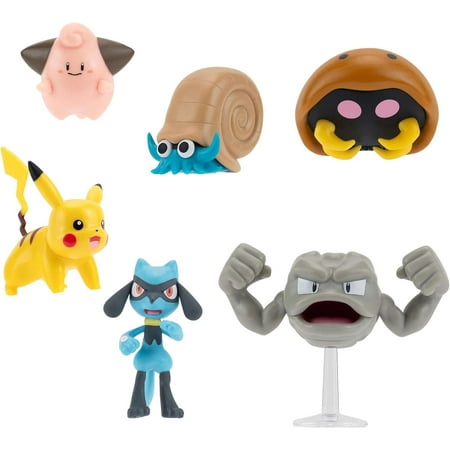 Jazwares Battle Ready Action Figures Pikachu, 6 Pack