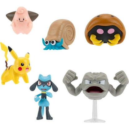 Jazwares Battle Ready Action Figures Pikachu, 6 Pack