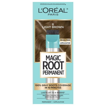 L'Oreal Paris Magic Root Rescue 10 Minute Root Hair Color, Light Brown 6, 1 Kit