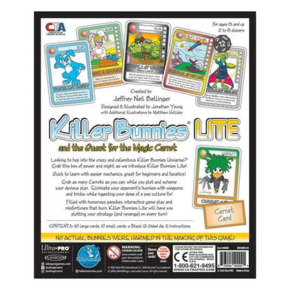 Playroom Entertainment Killer Bunnies Lite - An Introduction To The Quest for the Magic Carrot Game, 2-8 Players Ages 13+