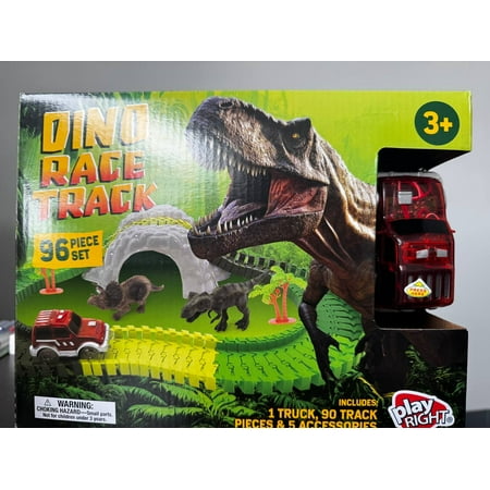 Play Right, Dino Pace Track, 96 Piece Set, 3+