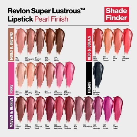 Revlon Super Lustrous Pearl Lipstick, Creamy Formula, 806 Electric Melon 0.15 oz