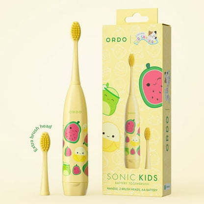 Ordo Kids Battery Sonic Toothbrush - Squishmallows Wanda - Yellow