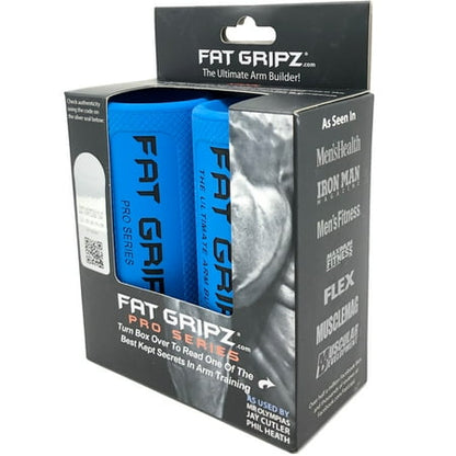 Fat Gripz Pro - The Simple Proven Way to Get Big Biceps & Forearms Fast - Blue
