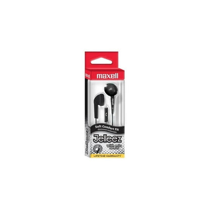Maxwell Jelleez Soft Earbuds with Mic, Black **Damaged Box**