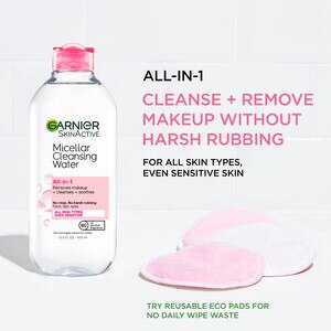 Garnier SkinActive Micellar Cleansing Water All in 1 Cleanser & Makeup Remover, 13.5 Ounces