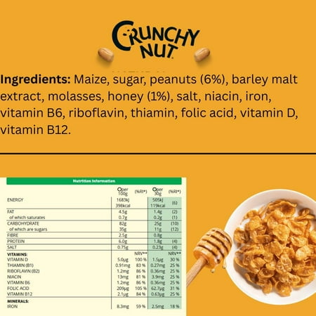 Kellogg's Crunchy Nut Cornflakes 460g *Damaged Box* *Exp 9/28/25*