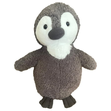 Hug Me Fuzzy Gray Super Soft 15 Inch Penguin Stuffed Animal, Plush Penquin Pal