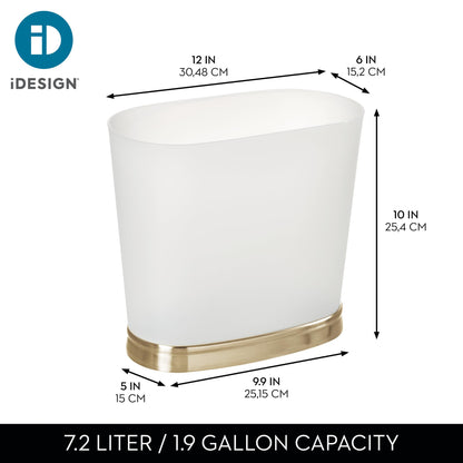 iDesign Slim Bathroom Trash Can