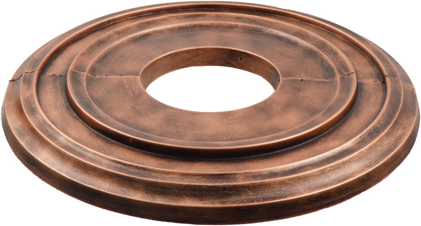 Woogim 12 Bronzer PU Ceiling Medallions Home Lighting Ceiling Medallions Round Ceiling Medallion for Light Fixtures Ceiling Trim 2PCS