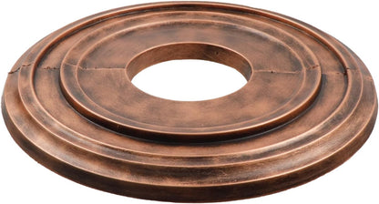 Woogim 12 Bronzer PU Ceiling Medallions Home Lighting Ceiling Medallions Round Ceiling Medallion for Light Fixtures Ceiling Trim 2PCS
