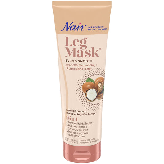 Nair Hair Remover & Beauty Treatment, Leg Mask, Even and Smooth Shea Butter, 8.0oz