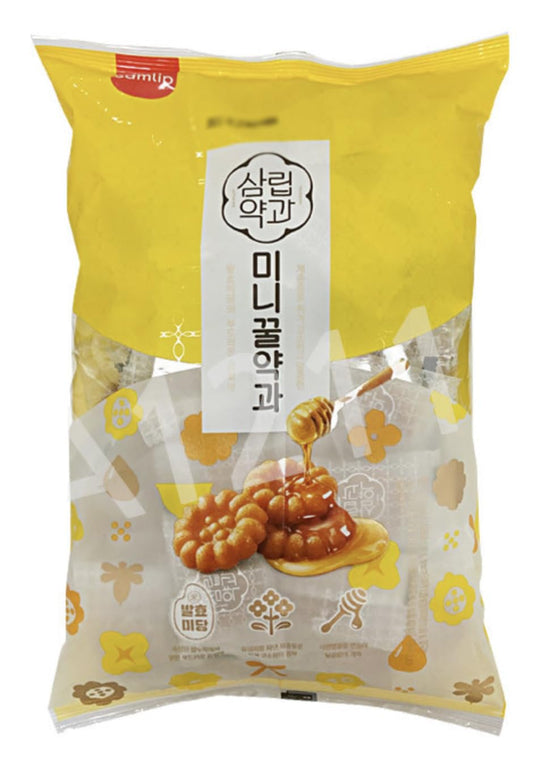 Korean Traditional Sweet Mini Honey Yakgwa Individual Cookies 500g (1 Pack) **Best By 09/30/2025**