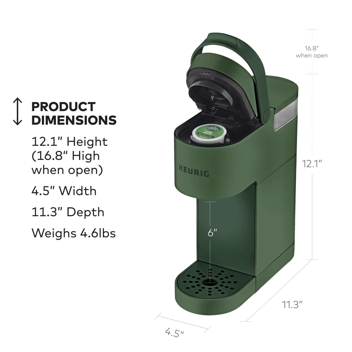 Keurig K-Mini Single Serve K-Cup Pod Coffee Maker Evergreen