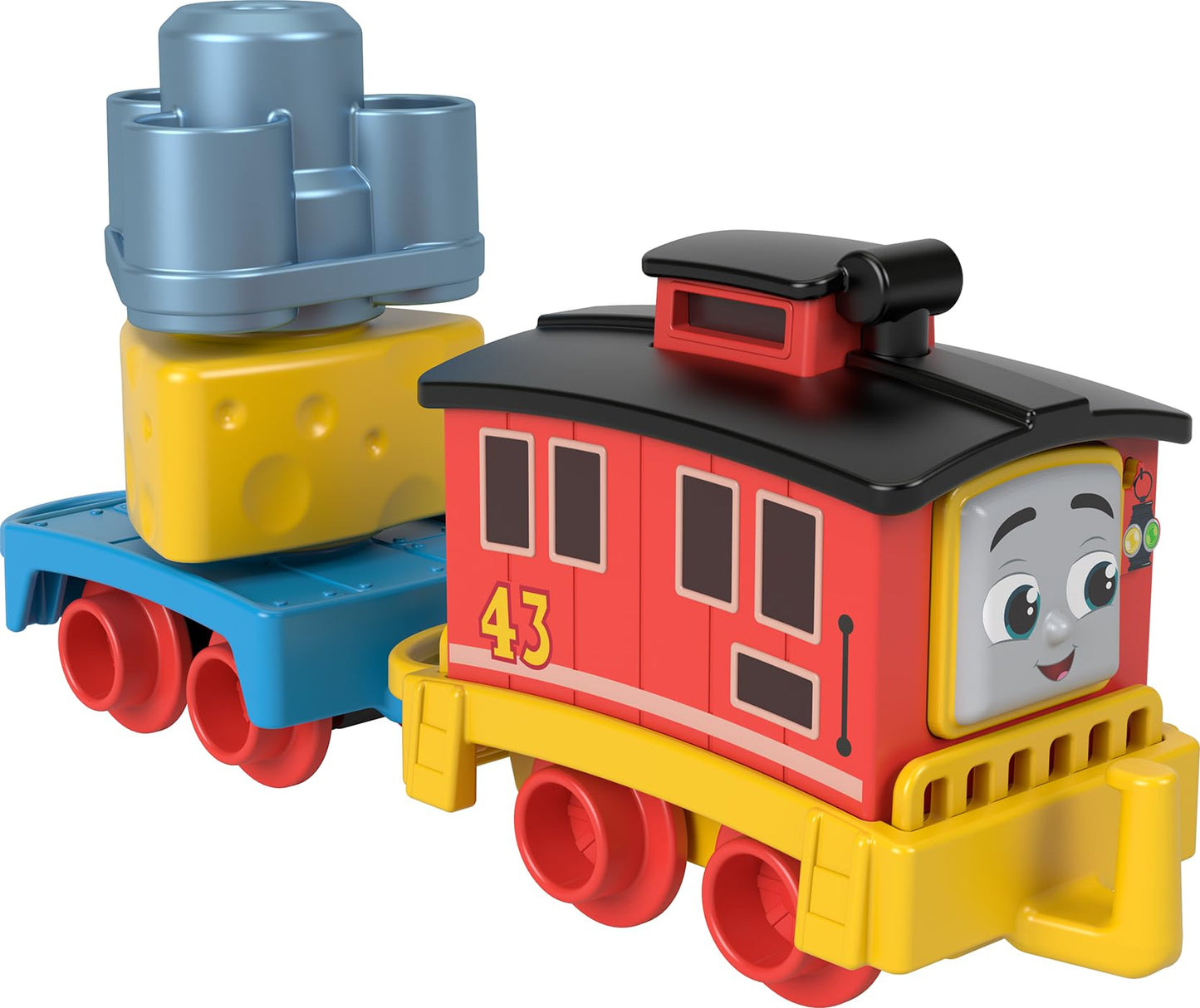 Thomas & Friends Toddler Toy My First Brake Car Bruno Push-Along Vehicle with Stacking Cargo for Preschool Kids Ages 18+ Months