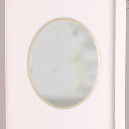 U Brands Large Magnetic Oval Locker Mirror