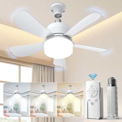 Eonini 16-In Socket Ceiling Fan Light with Remote