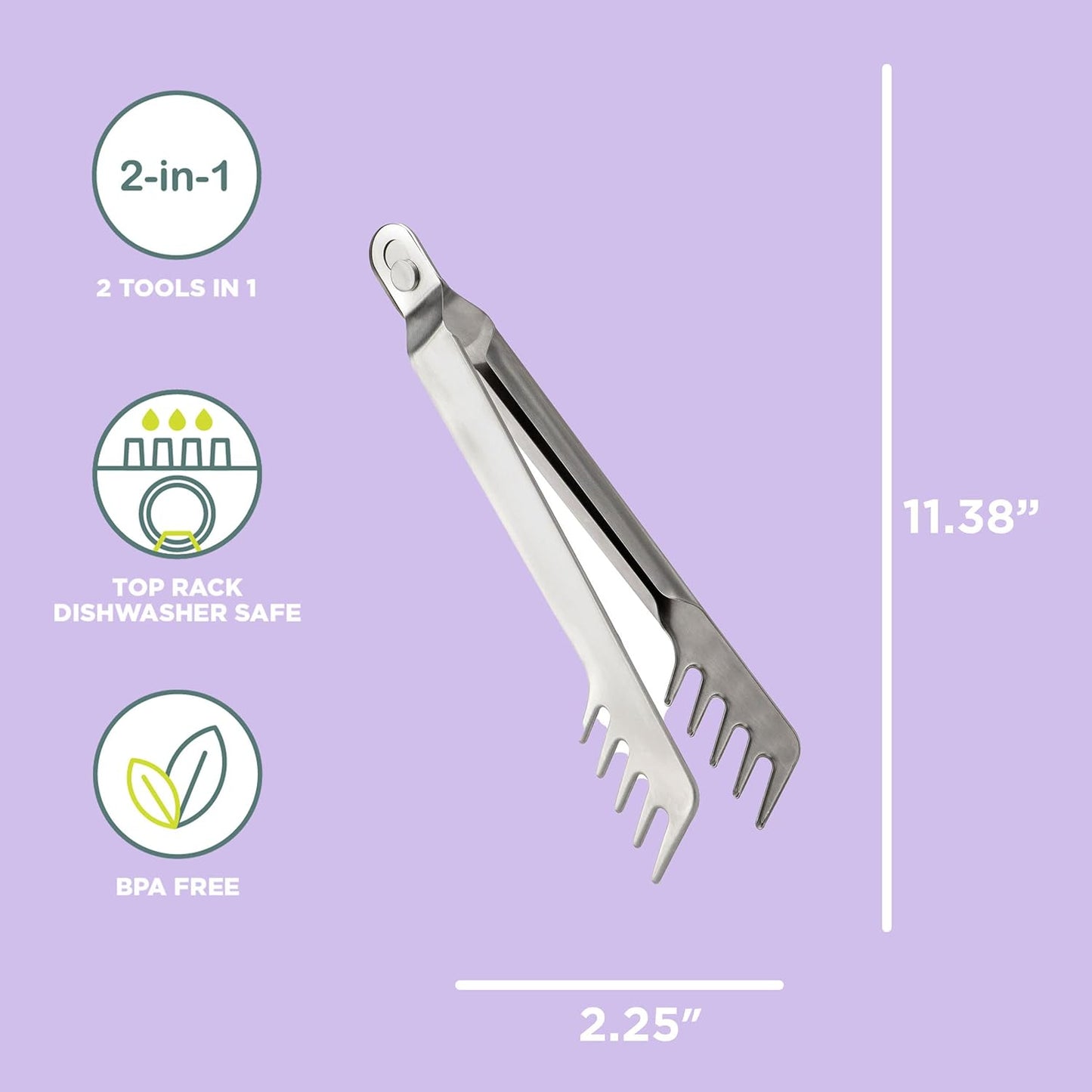 Chef'n Meat Shredding Tongs, Wide, Textured Tines *Minor Package Damage*