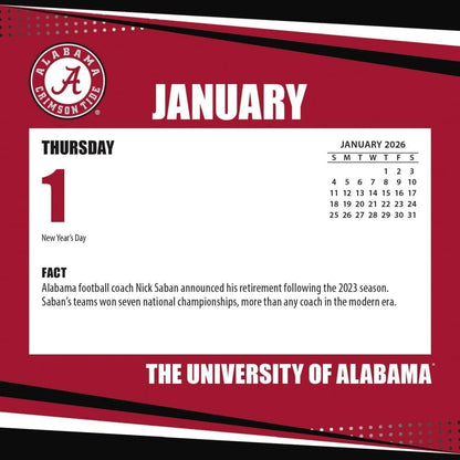 Turner Sports - Alabama Crimson Tide 2026 Box Calendar - Multicolor