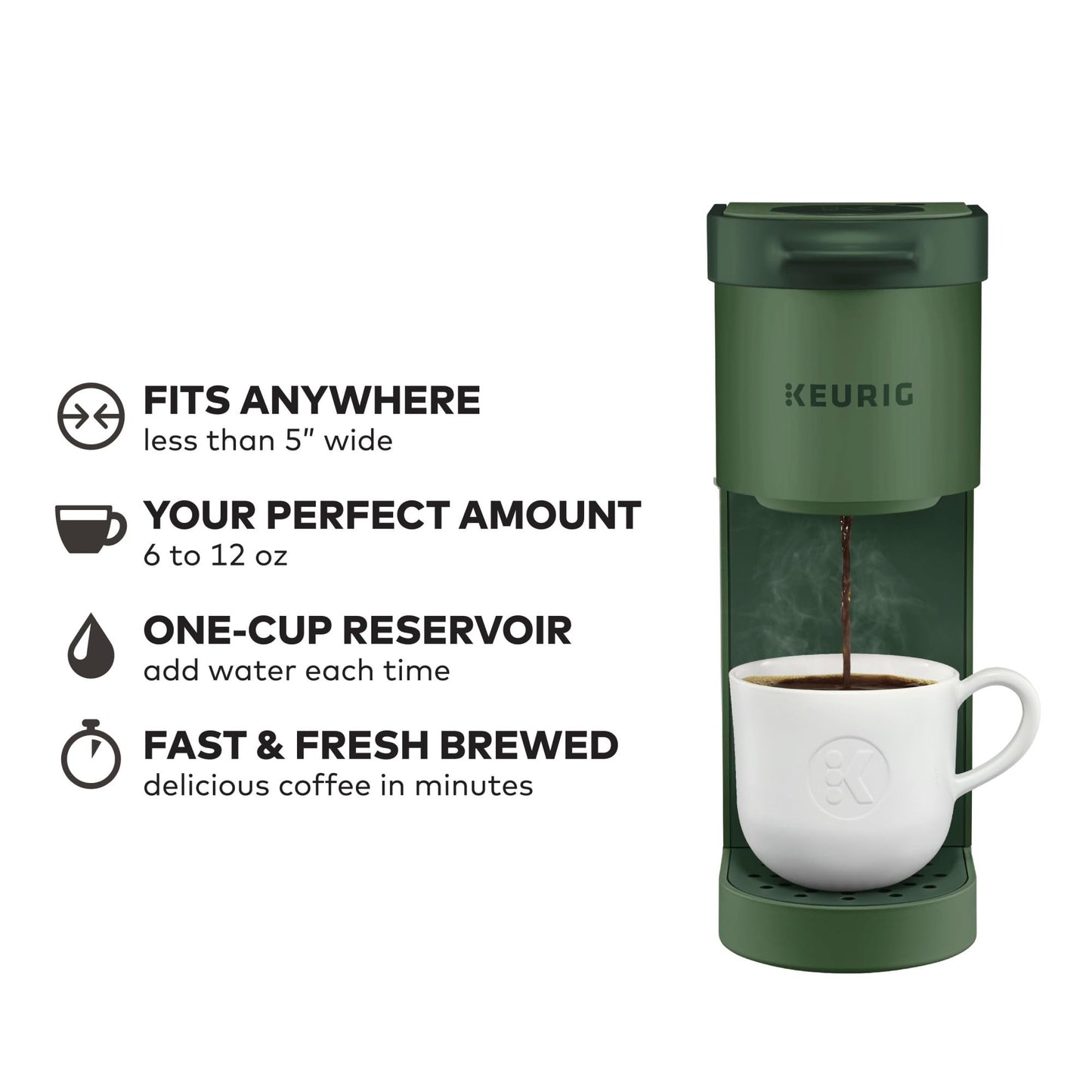 Keurig K-Mini Single Serve K-Cup Pod Coffee Maker Evergreen
