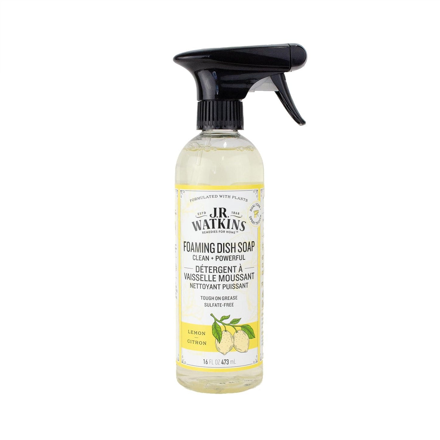 J.R. Watkins Foaming Dish Soap Lemon 16 oz