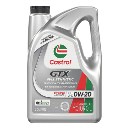 Castrol GTX Full Synthetic 0W-20 Motor Oil 5 Qt