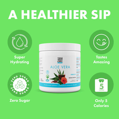 Aloe Vera Powder Drink Mix - Hydration Booster 40 Servings