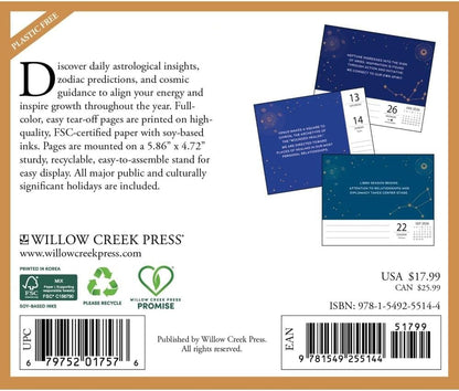 Willow Creek Press Box Calendar, Astrology 2026 5.4 x 6.2 Box Calendar