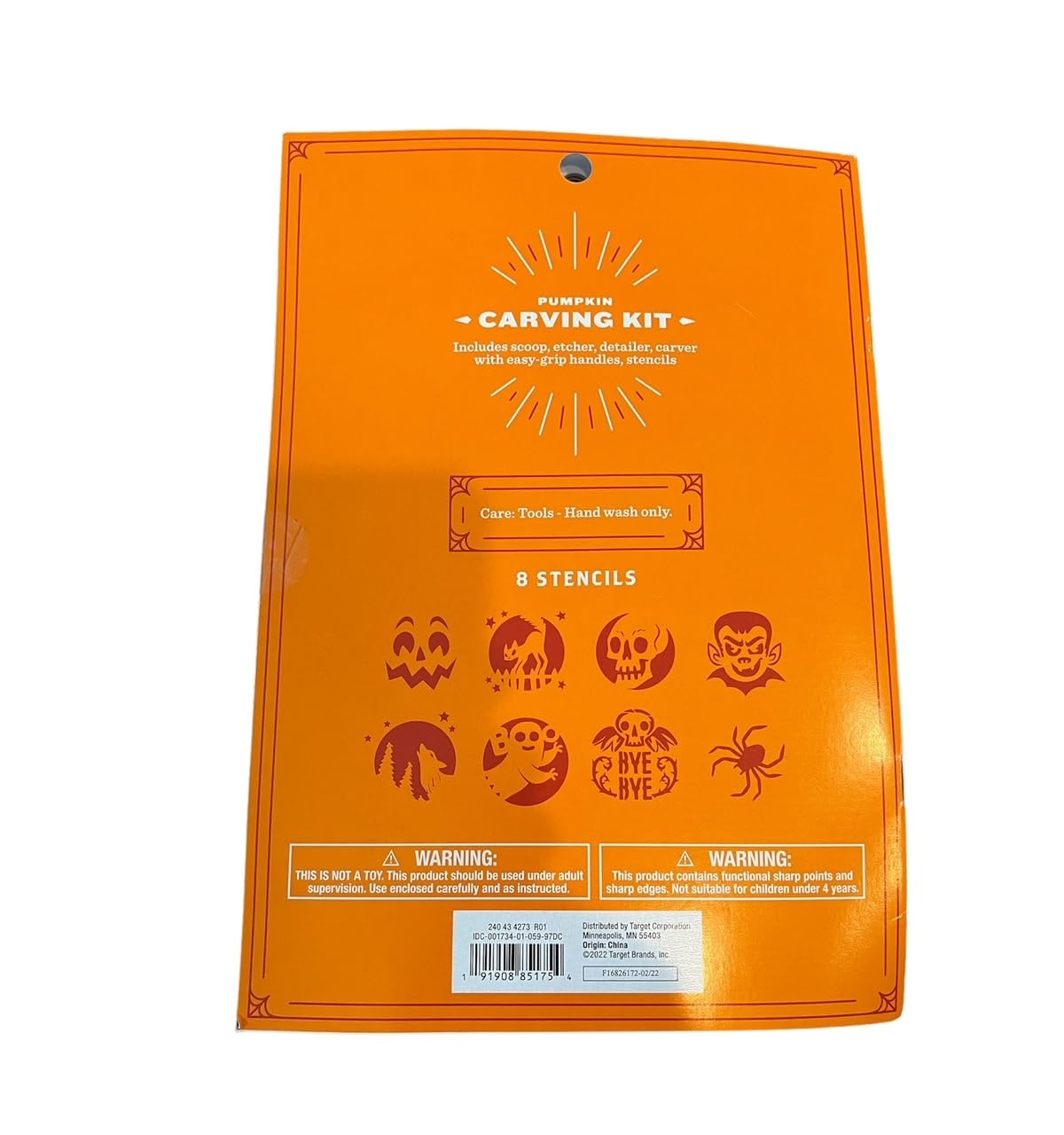 Pumpkin Carving Kit - 8 Stencils and 4 Tools