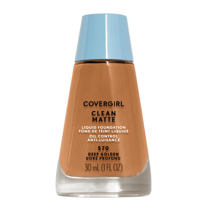 COVERGIRL Clean Matte Liquid Foundation, Deep Golden 570