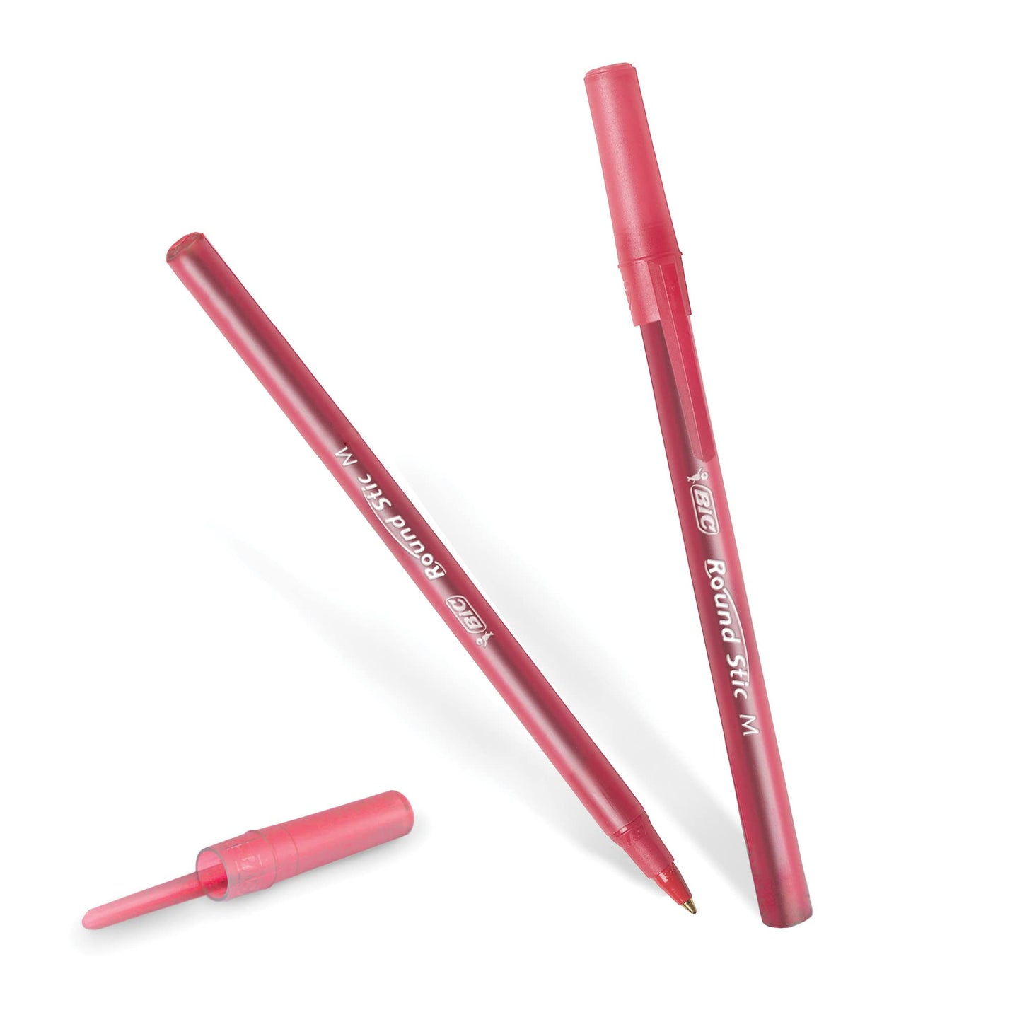 BIC Round Stic Xtra Life Red Ballpoint Pens, 10-Count Pack