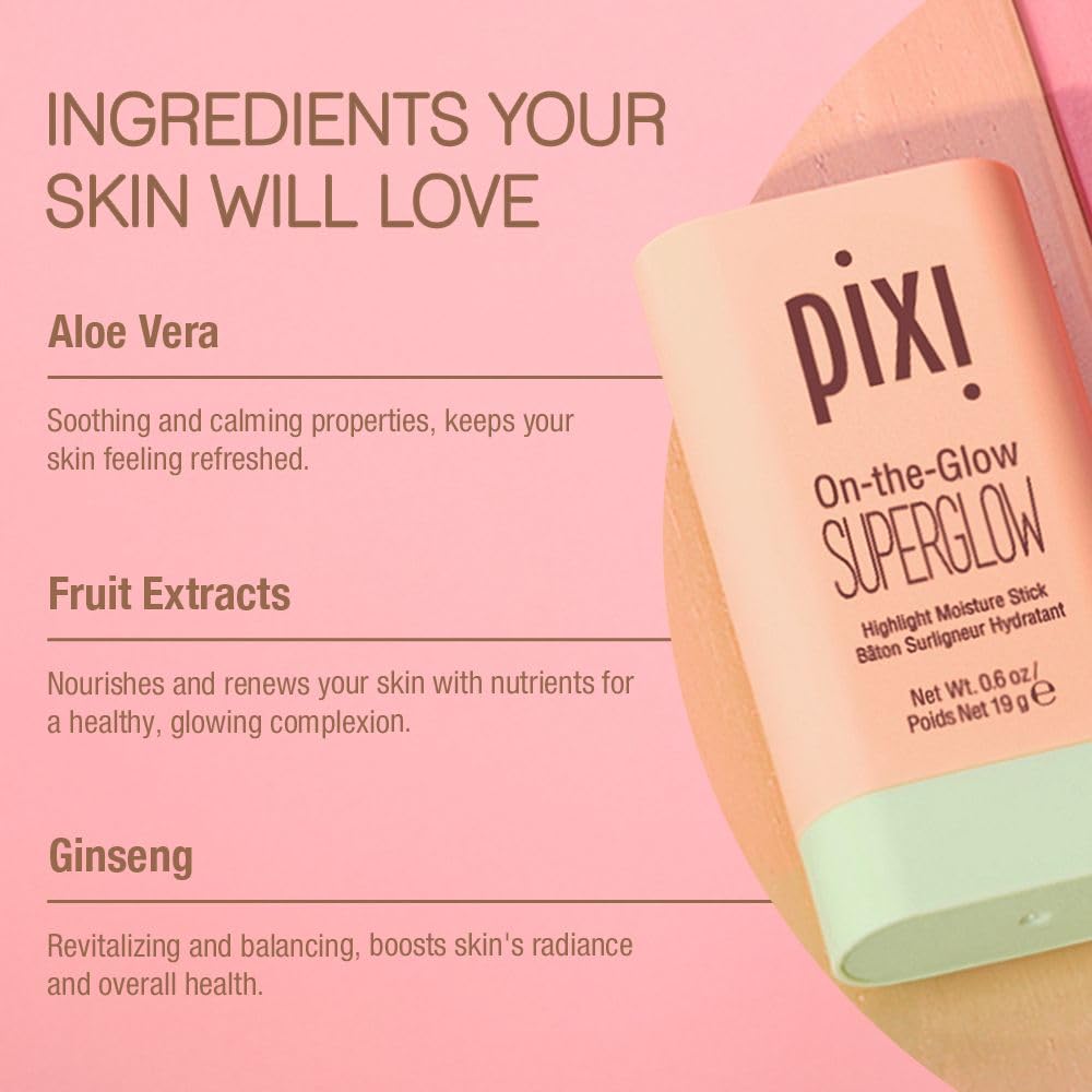 Pixi ON-THE-GLOW SuperGlow Cream Highlighter Stick, Dewy | Natural Lustre