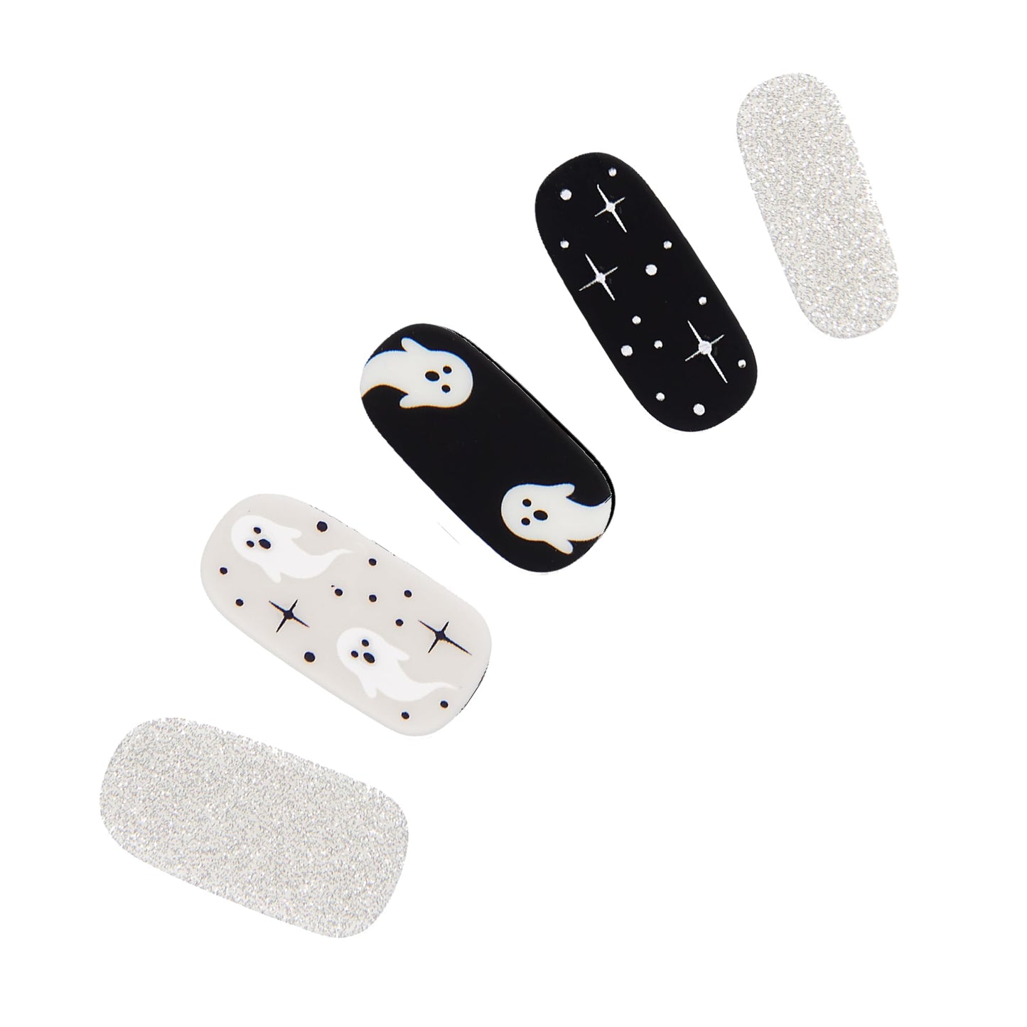 Dashing Diva Gloss Nail Strips - Ghostly Touch  32 Wraps, 1 Prep Pad, 1 File