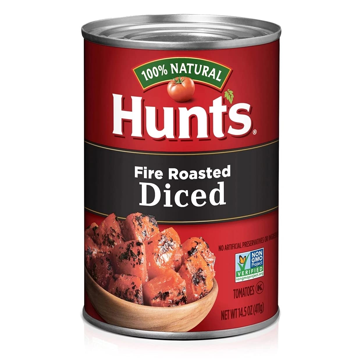 Hunt's Fire Roasted Diced Tomatoes, 14.5 Ounce (Pack of 8) (BB Sep 15 2027)