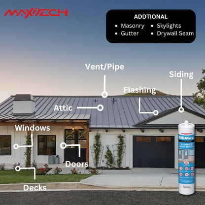 Window & Door 100% Silicone Caulk, White