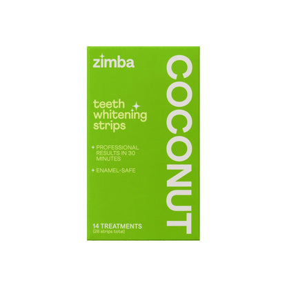 Zimba Coconut Flavored Teeth Whitening Strips 14 Day Treatment Coconut