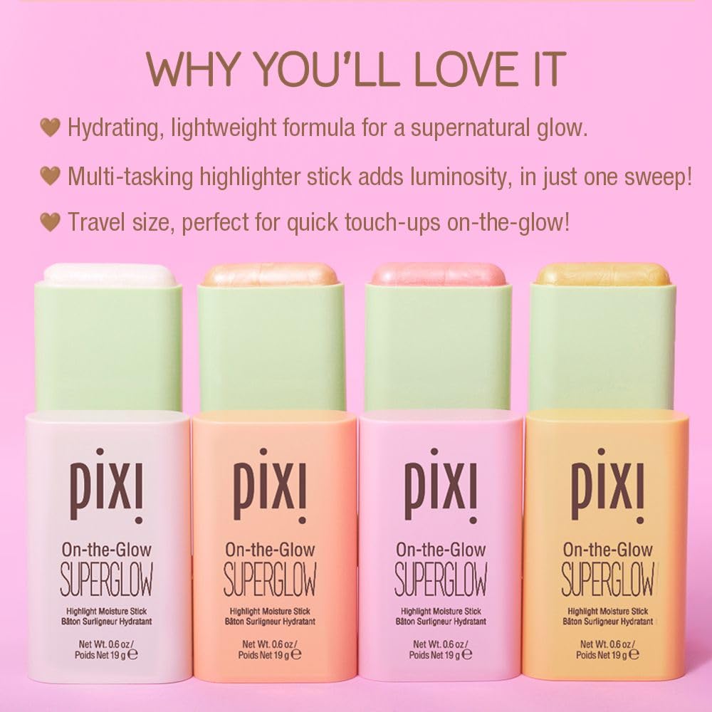 Pixi ON-THE-GLOW SuperGlow Cream Highlighter Stick, Dewy | Natural Lustre