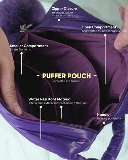 Le Duo Chic Pouch Cloud Series Puffy Bag (Silver)