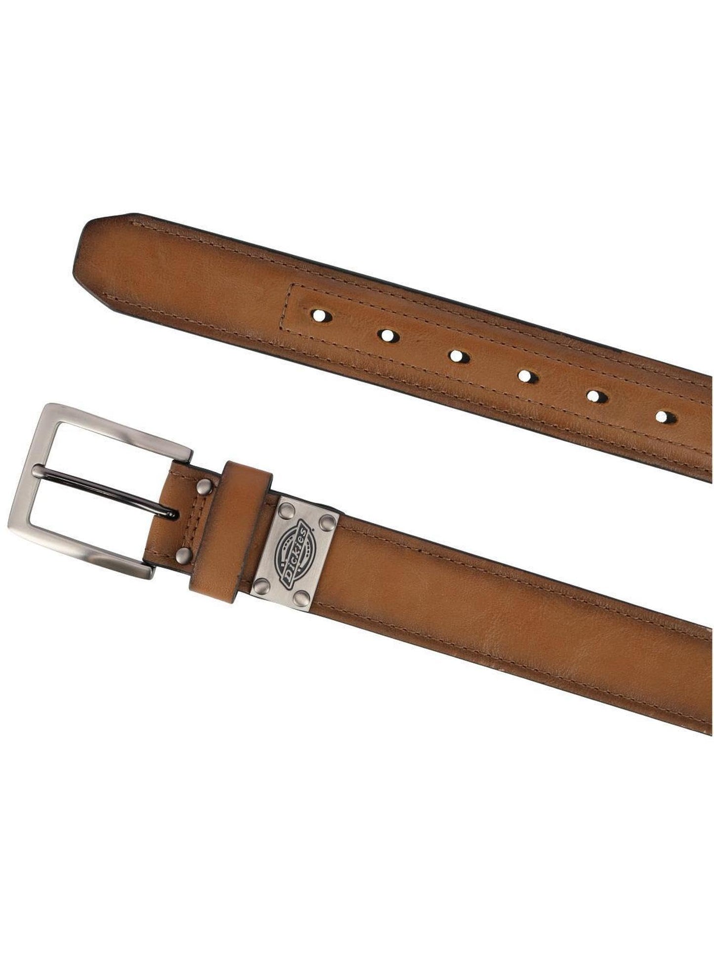 Dickies Men's Reinforced Leather 1 1/2 Inch Work Belt, Small, Brown