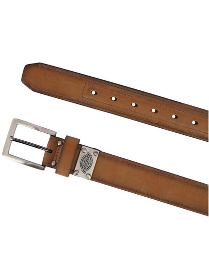 Dickies Men's Reinforced Leather 1 1/2 Inch Work Belt, Small, Brown