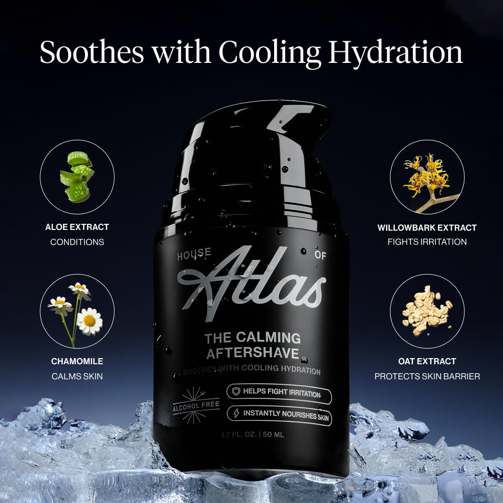 House of Atlas Alcohol Free Aftershave For Men, Aftershave Lotion