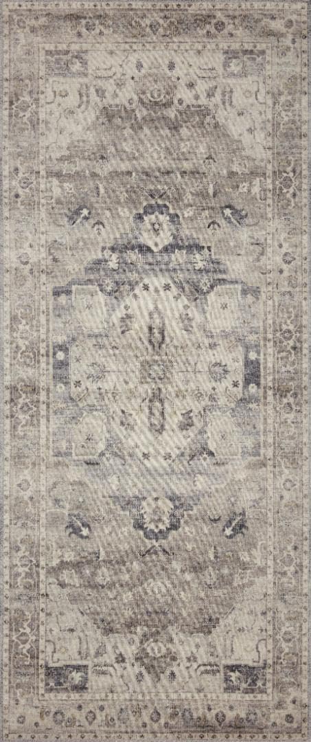 Loloi Hathaway Collection HTH-05 Steel/Ivory 3'-6" x 5'-6", .25"